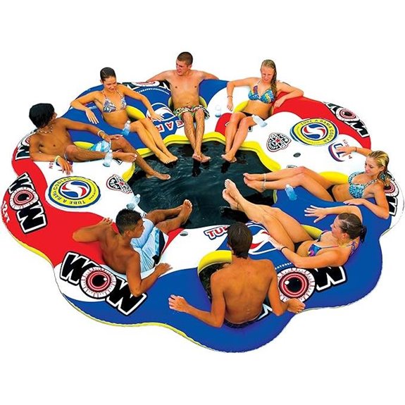 WOW Sports Inflatable Floating Island for Up to 10 People