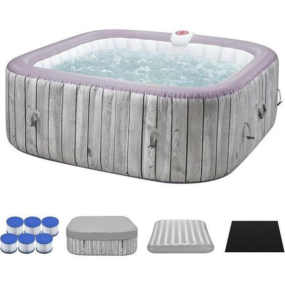 Inflatable Hot Tub for 4-6 People with Bubble Jets