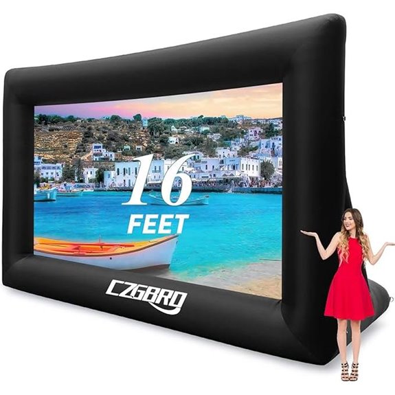 Inflatable 16FT Outdoor Movie Screen with Air Blower