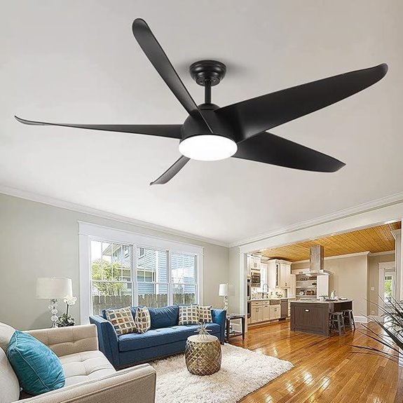 60-Inch Outdoor Ceiling Fan with Light and Remote