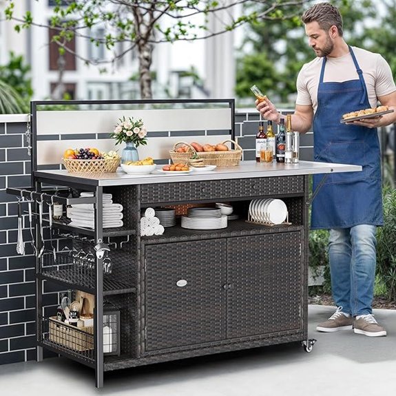 YITAHOME XL Outdoor Kitchen Island with Storage