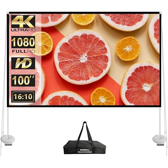 Outdoor 100-Inch Portable HD Projector Screen