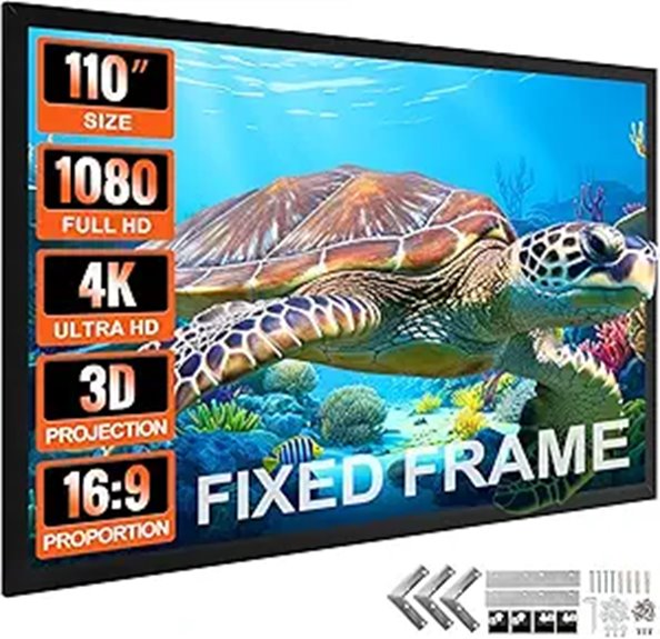 VEVOR 110-inch Outdoor Fixed Frame Projector Screen