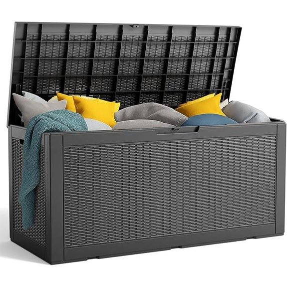 120-Gallon Lockable Resin Outdoor Storage Box