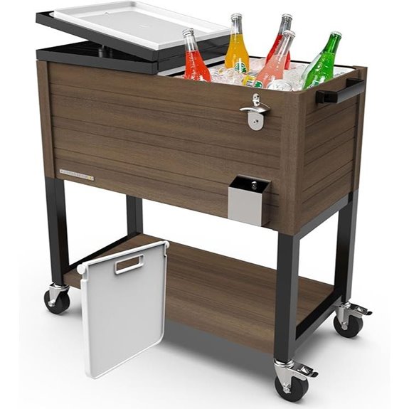 Permasteel 80 Quart Rolling Party Cooler