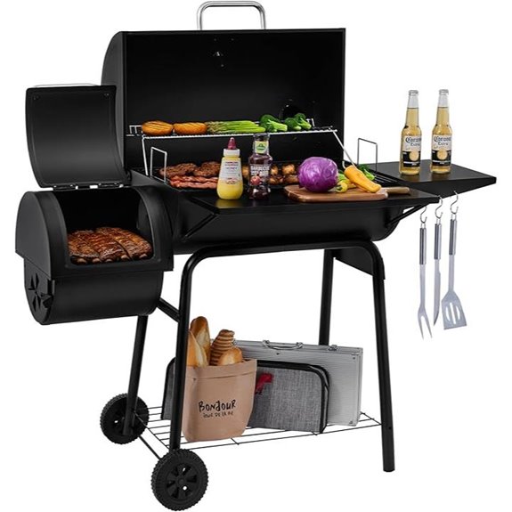 Royal Gourmet Charcoal Grill & Offset Smoker (823 sq.in.)