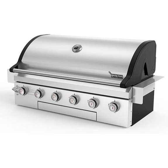 Brand-Man 40-Inch 6-Burner Propane Grill with Stainless Steel