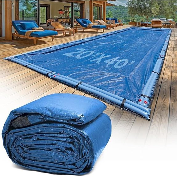 20-Ft x 40-Ft Inground Pool Cover with UV Resistance