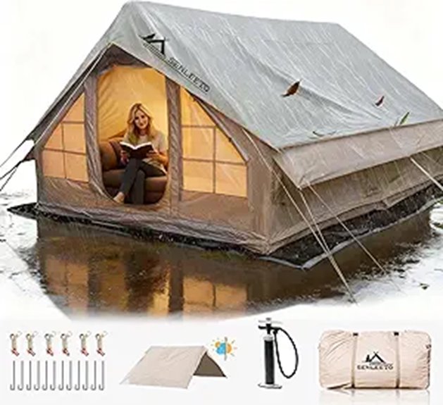 Inflatable Camping Tent for 6-10 People Waterproof