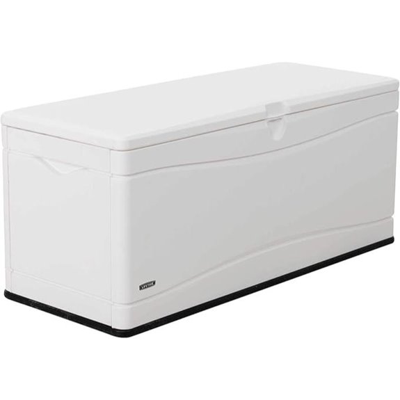 Lifetime 130-Gallon White Outdoor Storage Deck Box