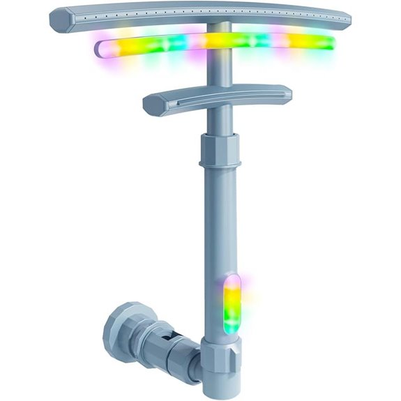 Dual Spray Pool Fountain with LED Lights and Adjustable Modes