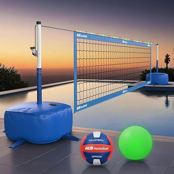 Haokelball Pool Volleyball Net Set with Lights