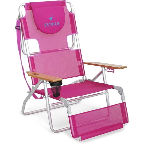 Ostrich 3-in-1 Lightweight Lounge Chair with Footrest