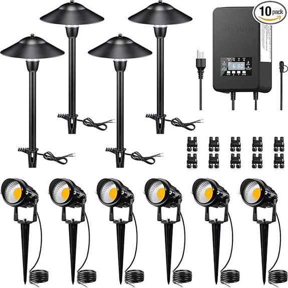 SUNVIE Low Voltage Landscape Lighting Kit with Transformer