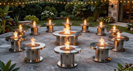 luxury outdoor fire tables