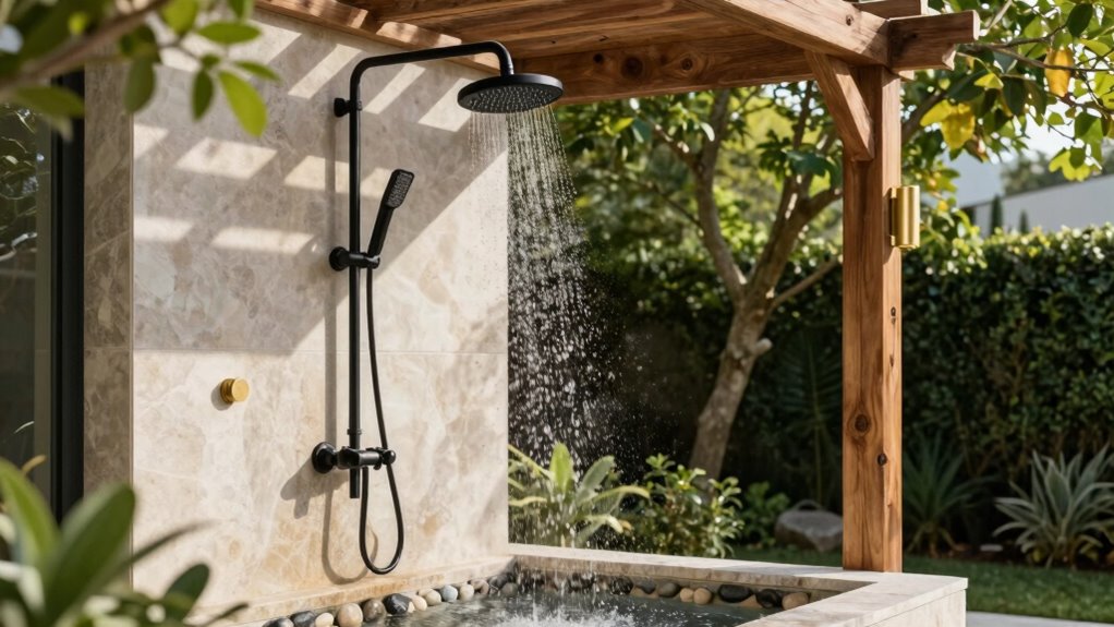 luxury outdoor shower kits