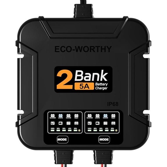 ECO-Worthy 2-Bank Marine Battery Charger 10A