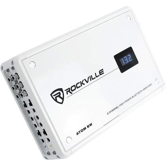 Rockville Atom 8W 3500W Marine Amplifier with Bluetooth