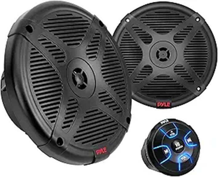 Pyle 6.5 Marine Speakers Kit with Bluetooth Remote