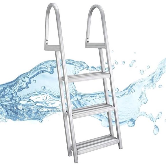 RecPro Marine Pontoon Boat Dock Ladder (3-Step)