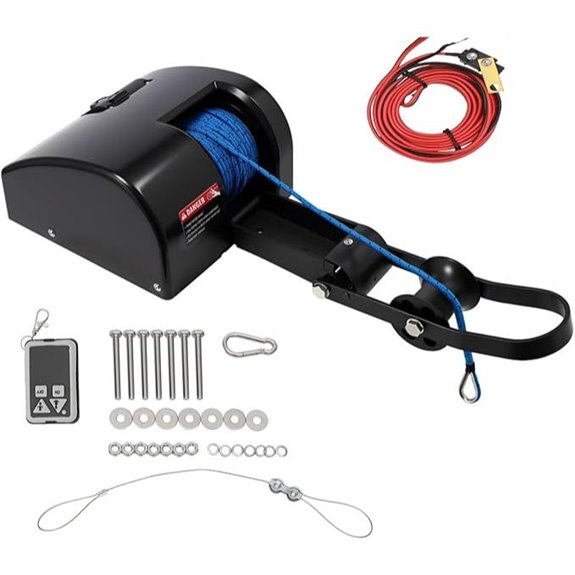 35lbs Marine Electric Boat Anchor Winch with Remote