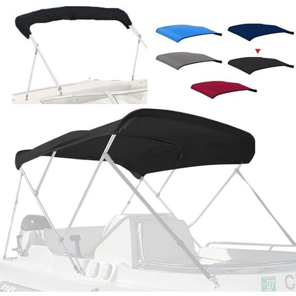Marine Grade Bimini Top Cover with Zipper Sleeves