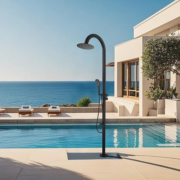 316 Marine Grade Outdoor Shower with Rain Head