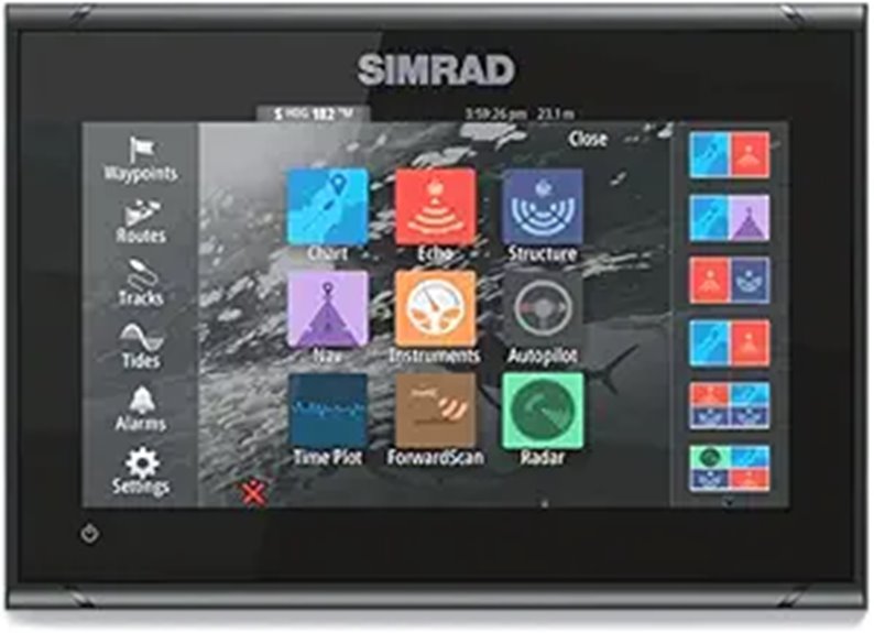 Simrad GO Chartplotter with Fish Finder and Radar