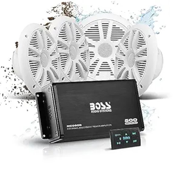 BOSS Marine 6.5 Speakers & 4-Channel Amp System