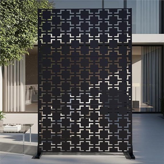 72 Metal Privacy Screen Outdoor Fence Divider