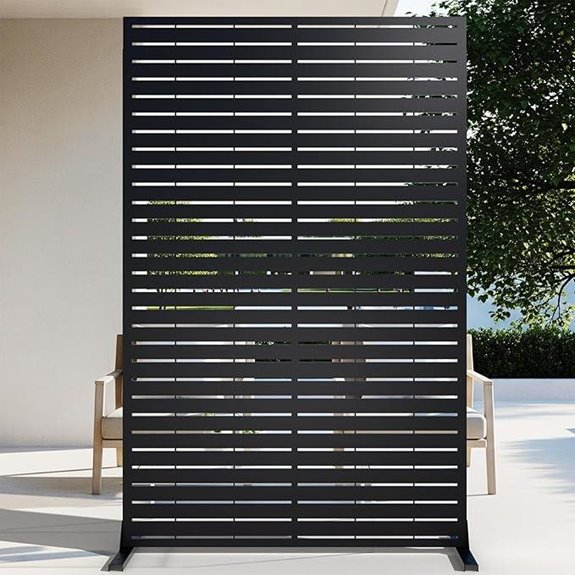 72 Metal Outdoor Privacy Screen Divider