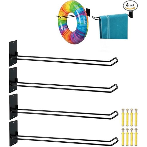 4-Pack Metal Pool Float Storage Rack