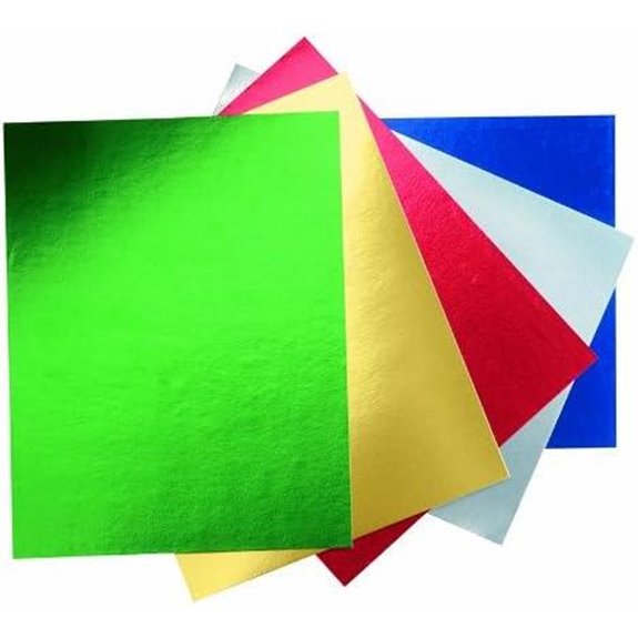 UCreate Metallic Foil Board 5 Assorted Colors 22 x 28 25 Sheets