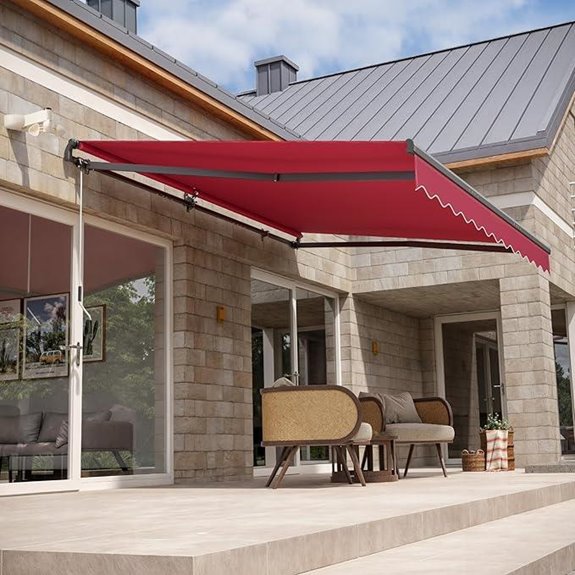 CO-Z 14x10 ft Motorized Retractable Patio Awning