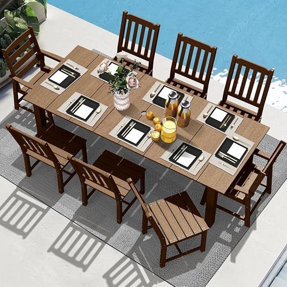 LOUNZY 9-Piece Patio Dining Set with Chairs