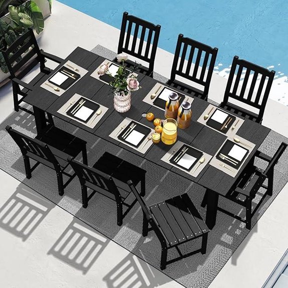 LOUNZY 9-Piece Outdoor Patio Dining Set