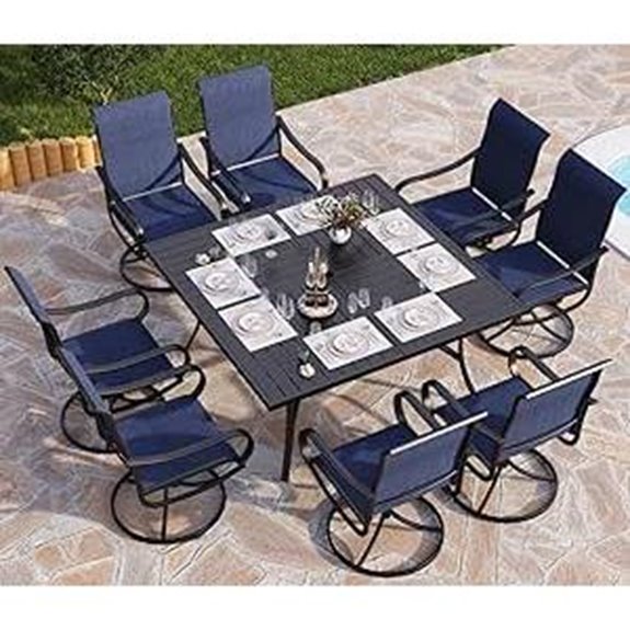 PHI VILLA 9-Piece Outdoor Patio Dining Set