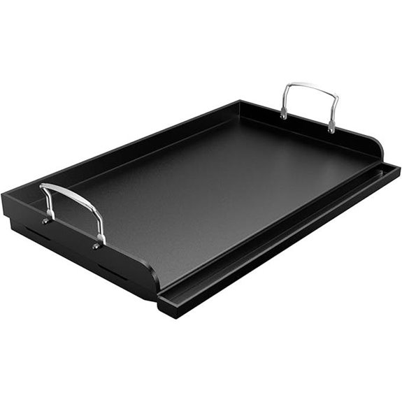 Uniflasy Nonstick Griddle for Gas and Charcoal Grills