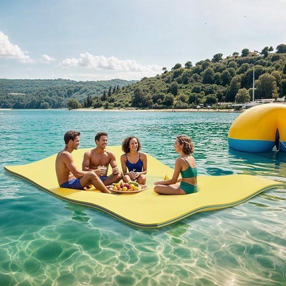 DWVO 9' x 6' Floating Water Mat with Storage