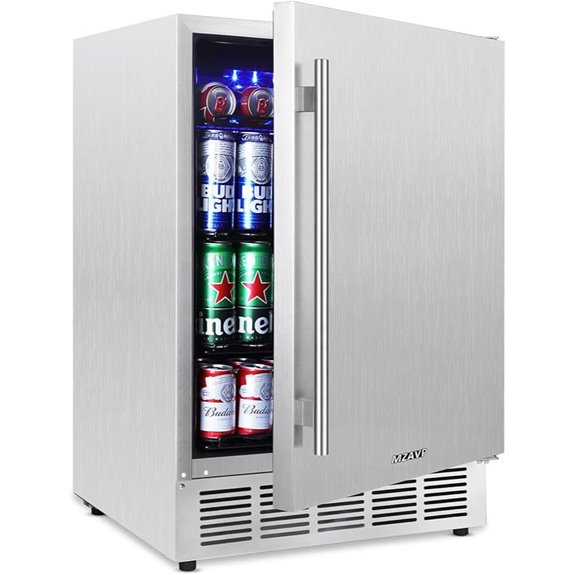 Outdoor 24-Inch Beverage Refrigerator with Stainless Steel Door