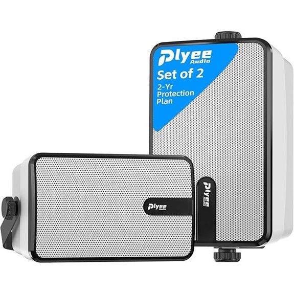 250W Outdoor Bluetooth Speakers 2-Pack Wall Mount