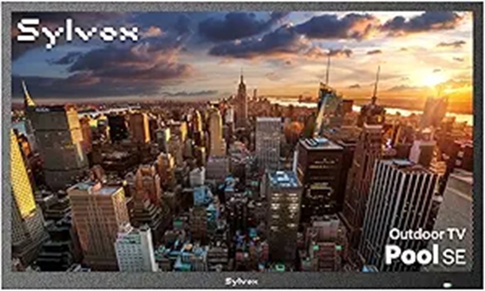 SYLVOX 32-Inch Outdoor 4K Smart TV with Voice Control