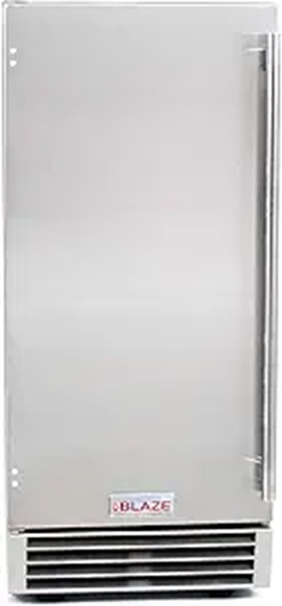 Blaze 50Lb Outdoor Ice Maker with Drain