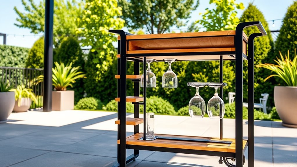 outdoor bar cart essentials
