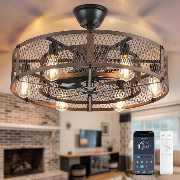 Depuley 26 Outdoor Ceiling Fan with Light and Remote