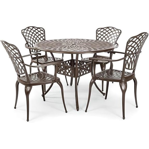 Kinger Home Arden 5-Piece Outdoor Dining Set