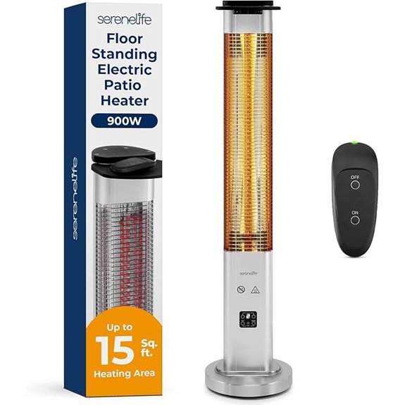 SereneLife Outdoor Electric Patio Heater with Remote