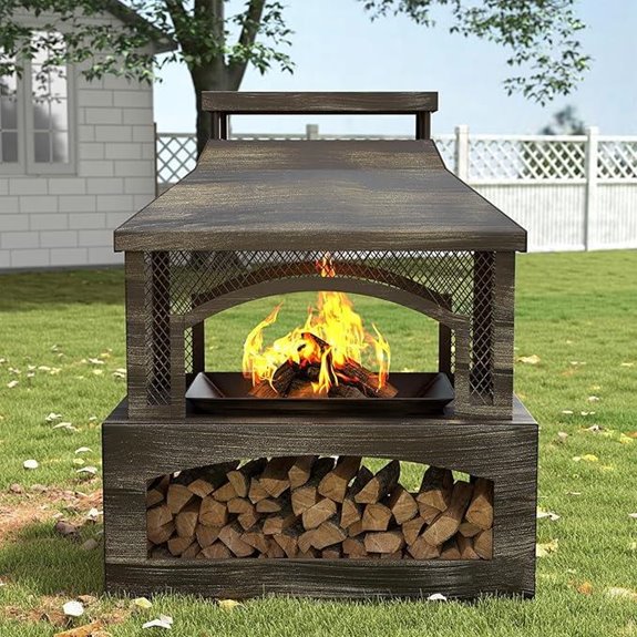 Bestier 37 Outdoor Fire Pit with Accessories