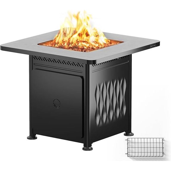 East Oak 28 Outdoor Fire Pit Table with Storage