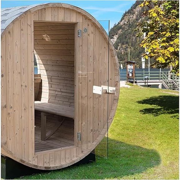 Smartmak 4-Person Outdoor Barrel Sauna with Stove